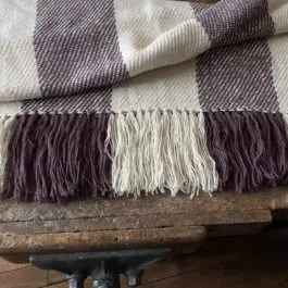 Plaid artisanal en laine de lama